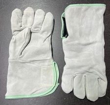 Heavy Duty Deerskin Leather Lined Welding Welders Protective Work Gloves LARGE