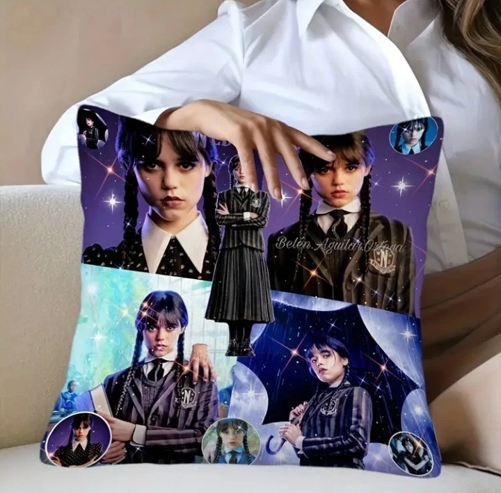 Wednesday Addams Throw Pillowcase Polyester Cushion Cover Double Sided
