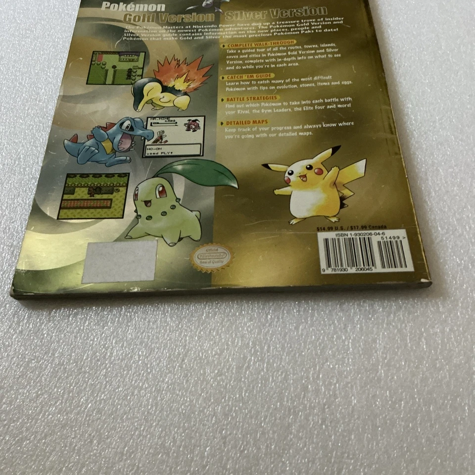 Pokemon Gold & Silver Version Nintendo Official Player's Guide vgc FOIL VARIANT - Image 4 of 4