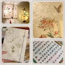 A4 Mulberry Paper 20 Sheets Natural Rice Paper for Decoupage, Writing, Painti...