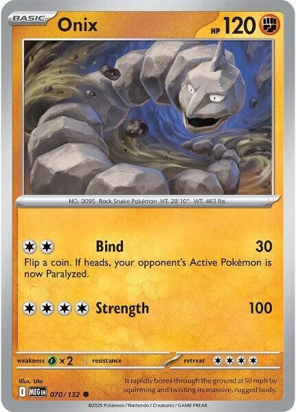 Onix 070/132 Common ME01: Mega Evolution NM