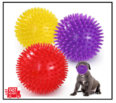 VITEVER 3 Colors 4.5  Heavy Duty Squeaky Dog Toy Balls for Medium Large Dogs, Do