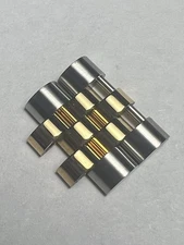 GENUINE ROLEX STEEL 15.5MM OLD STYLE DOUBLE JUBILEE GOLD & STEEL LINK & SCREW