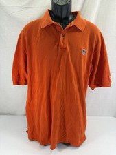 Vintage 1990s Auburn Tigers Russell Athletic Polo Shirt Orange Cotton Embroider