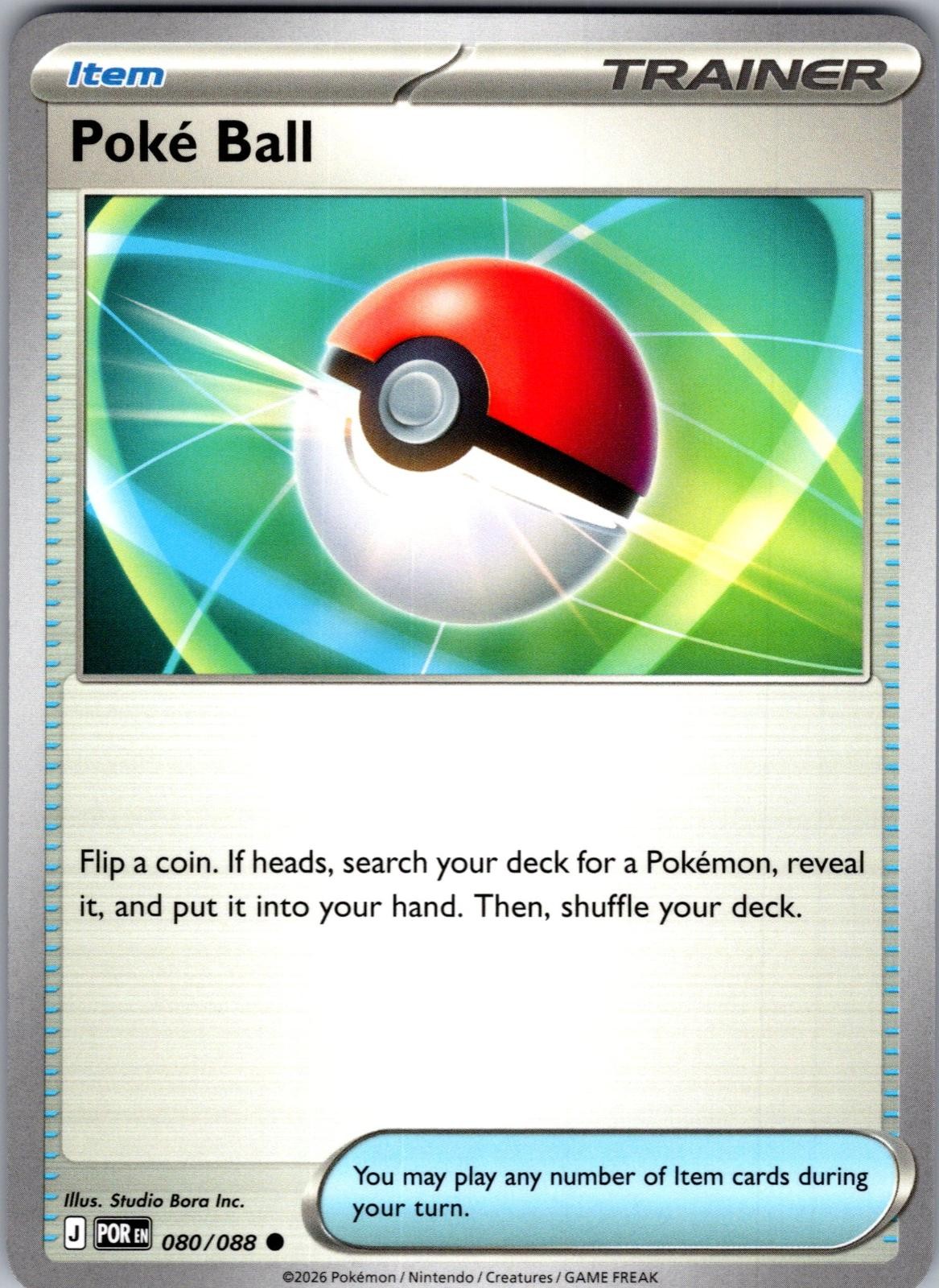 Poke Ball Perfect Order 080/088 Common Pokemon Near Mint