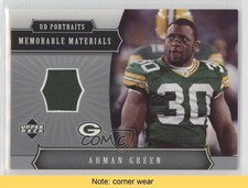 2005 Upper Deck Portraits Memorable Materials Ahman Green #MM-AG READ 0af