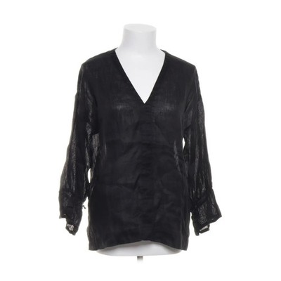 Maska, Bluse, Größe: S, Schwarz, Leinen/Lyocell, Schlangenhaut, Damen #fv4