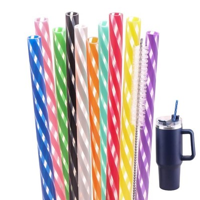 12 Inch 10 Color Replacement Reusable Drinking Straws for Stanley 40 oz 30 oz