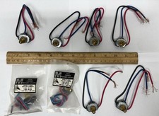 Lote de 8 Morris Products 70230 Interruptor Giratorio SPST Botón Latón con Cables de 6 Pulgadas