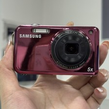 Samsung PL120 14.2 MP Dual LCD Vintage Digital Camera Selfie Screen Red 90 New
