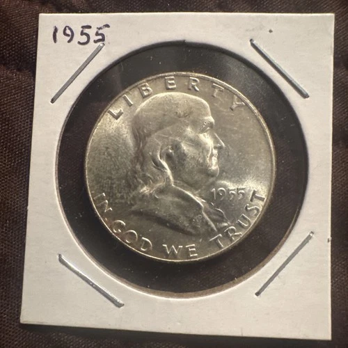 1955 Liberty Franklin 50C In God We Trust Uncirculated Coin Ships FREE!