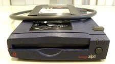 iomega ZIPDisk 100 WORKING /w Parallel Cable Disk Z100P2 External Drive