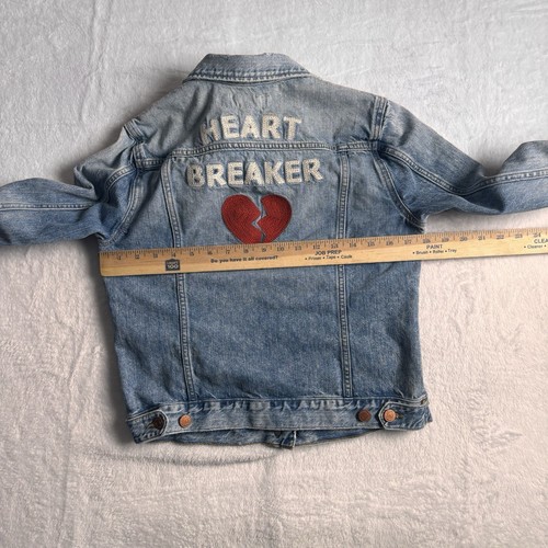 Legend Lucky Brand Heart Breaker Langarm Jeansjacke Damen M bestickt - Bild 5 von 6