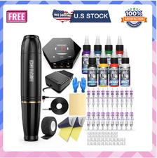 Pen Kit forBeginners Rotary Tattoo Pen Type Machine Kit Complete Tattoo Supplies