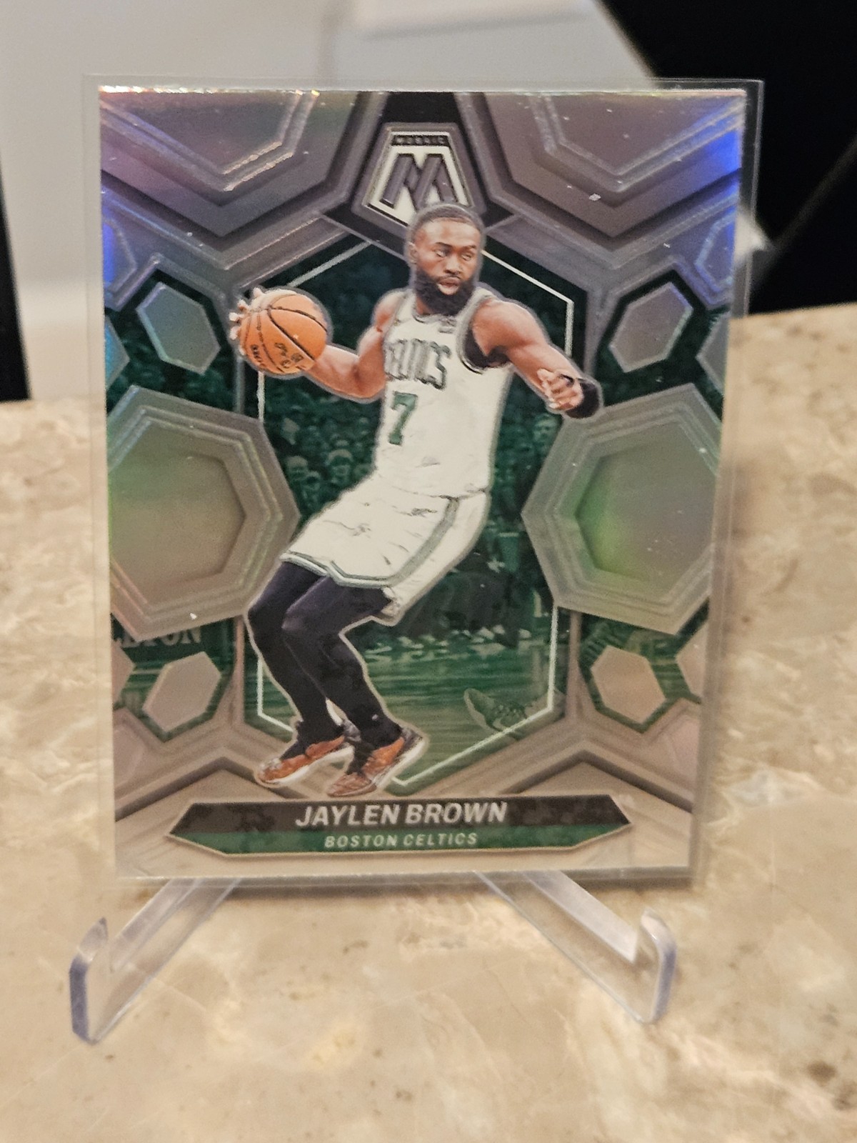 2023-24 Panini Mosaic #182 Jaylen Brown Silver