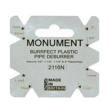 Monument Tools Burrfect 4 Sided Square Plastic Wate Pipe Deburrer, 2116N