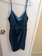 Lulus Brand Size 4 Satin Slip Dress in Deep Teal