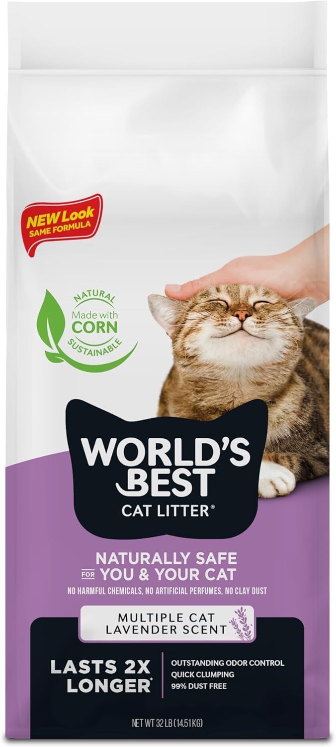 WORLD'S BEST CAT LITTER Multiple Cat Lavender Scented 32-Pou