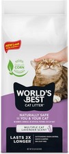 WORLD'S BEST CAT LITTER Multiple Cat Lavender Scented 32-Pounds - Natural Ingred