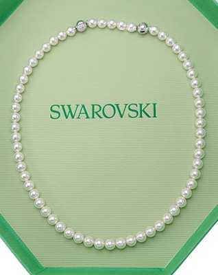 NEW 100% Authentic SWAROVSKI White Crystal Pearl Choker Matrix