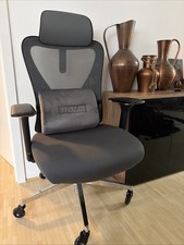 Bürostuhl ergonomisch Liberton, mit Kopfstütze und Fußstütze, drehbar