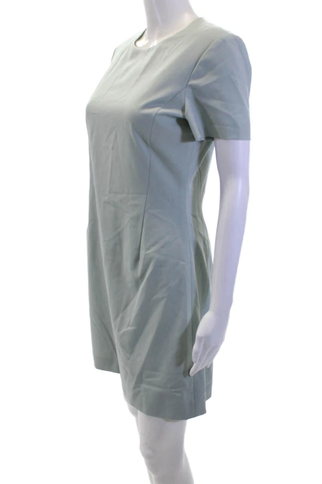 Теория женщин оболочка платье серый короткий рукав крюк и глаз колена длина размер 4 - Изображение 2 из 4