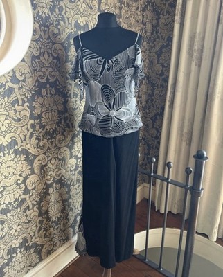 Stunning Joseph Ribkoff Black&white 2 Piece Trouser&top Size 10 BNWOT