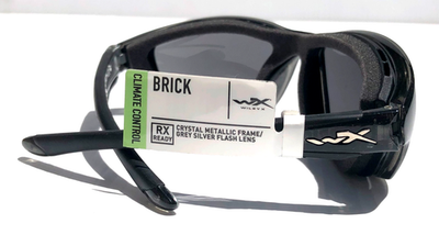NEW Wiley X BRICK Crystal Metallic CLIMATE CONTROL Silver Flash