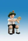 Full Year Figures Musikant Sitting With Trombone Height Approx 2 13/16in New