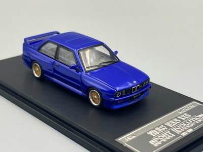 BMW E30 M3 Sport Evolution Blue 1/64 scale Mortal Model with case