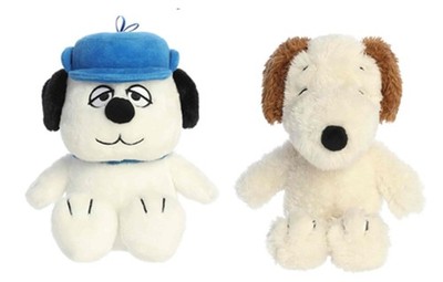 New Aurora Peanuts Snoopy Brothers Floppy Legs Plush Bundle, 8'' Olaf and 8'' Andy