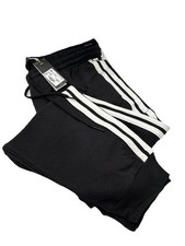 Adidas Essential 3-Stripes French Terry Pants - Mens 2XL - black/white - JD1881
