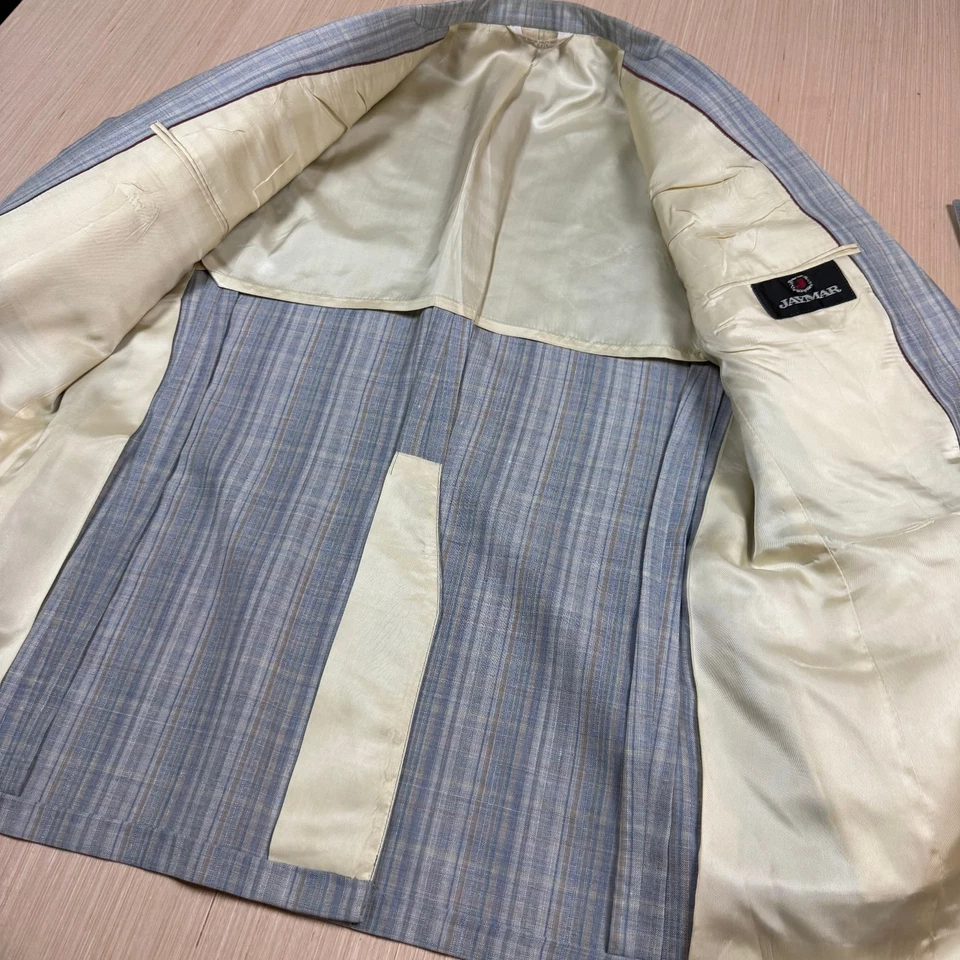 Blazer deportivo Jaymar vintage años 80 traje chaqueta a cuadros talla 42 para hombre ocio años 70 Foto 4 de 4