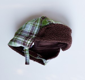 green plaid hat with ear flaps