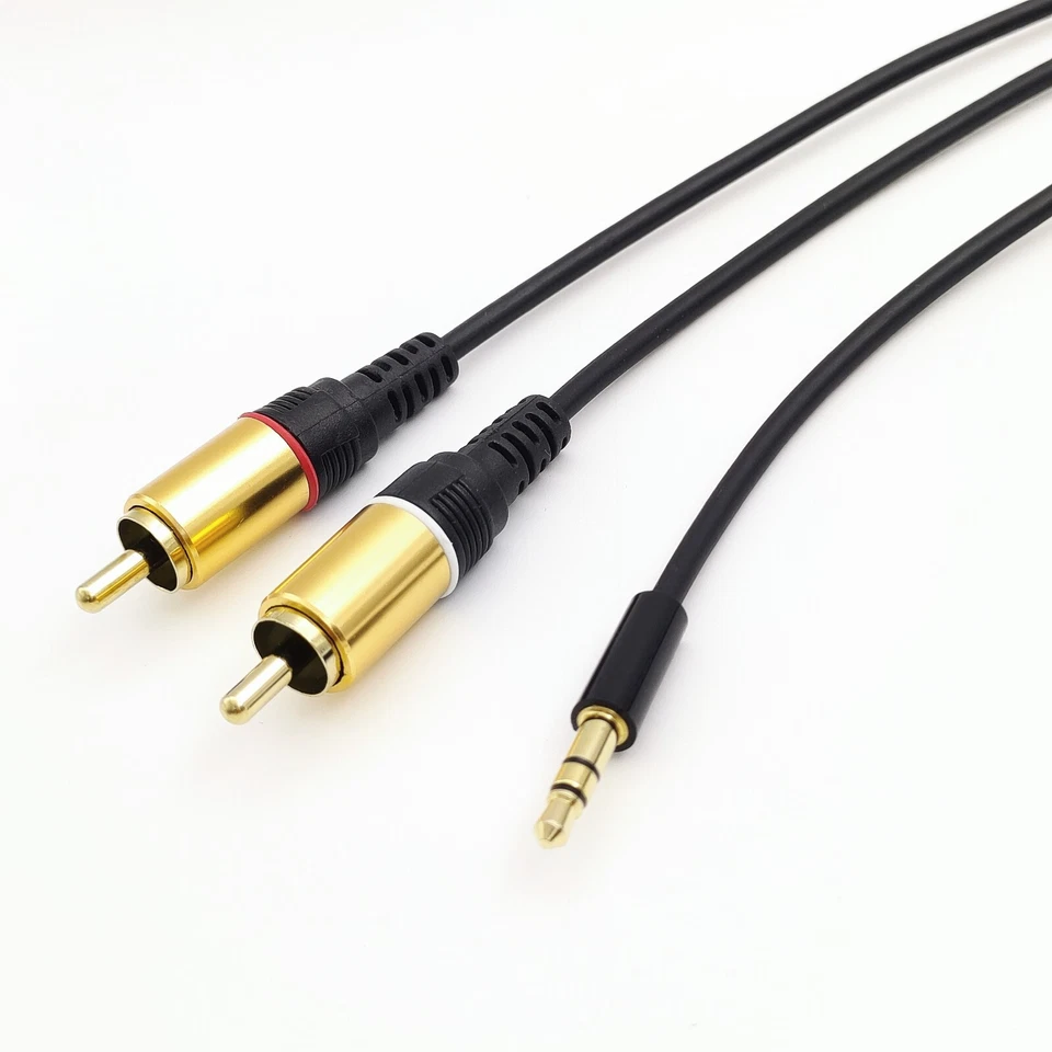 3m 10ft 3.5mm Audio to 2 RCA Cable 1/8" Stereo Male to 2-RCA Male Y Splitter Aux - Image 3 of 4