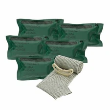 5 PACK 4" Trauma Bandage Emergency Israeli Style Battle Wound Dressing First Aid