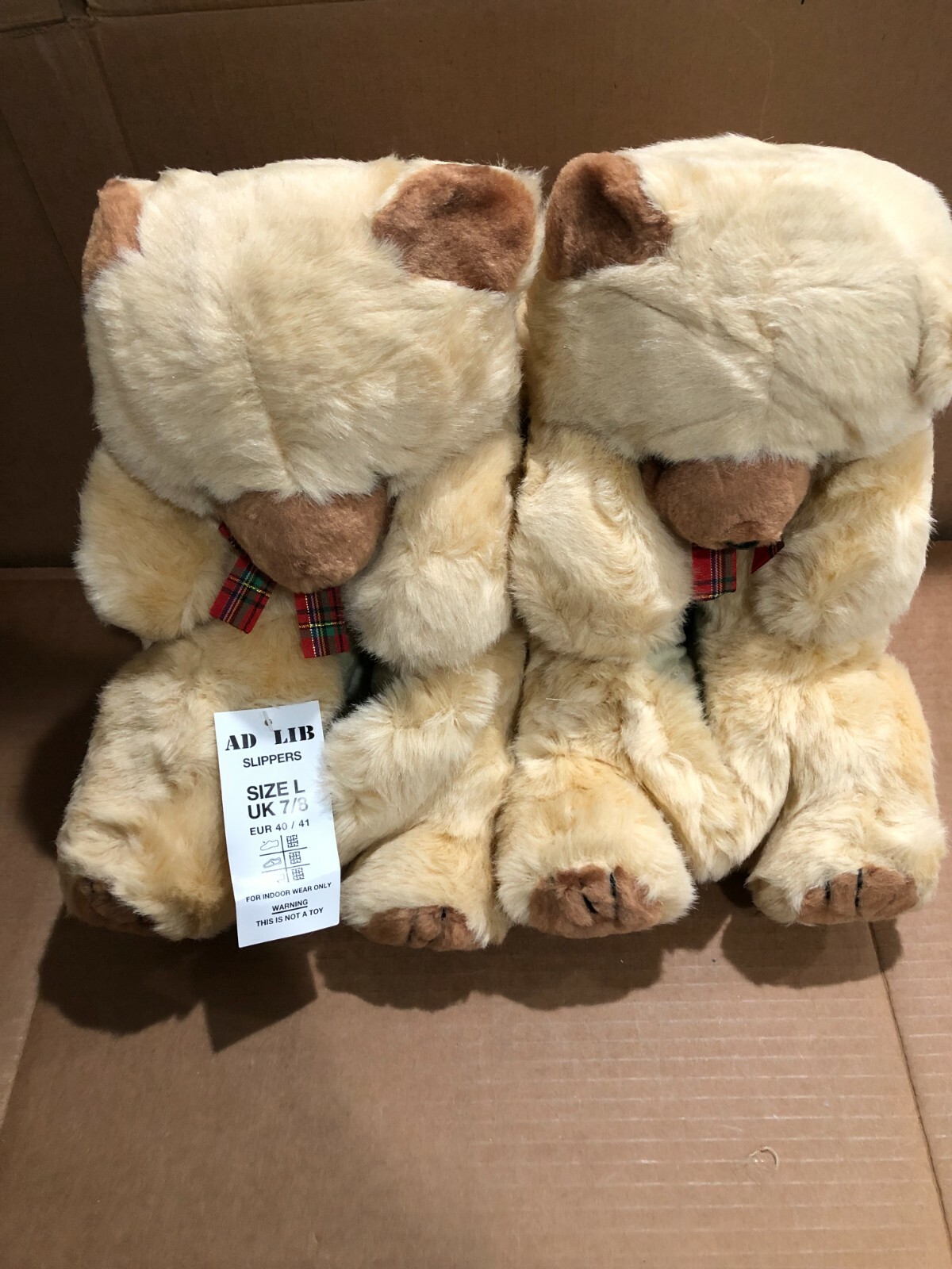SAOLA AD LIB Pantofole Orso Taglia: Large solo per uso interno NUOVE SPEDIZIONE GRATUITA