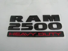 DODGE RAM 2500 HEAVY DUTY BLACK FRONT FENDER LETTERING EMBLEMS SET BLACK