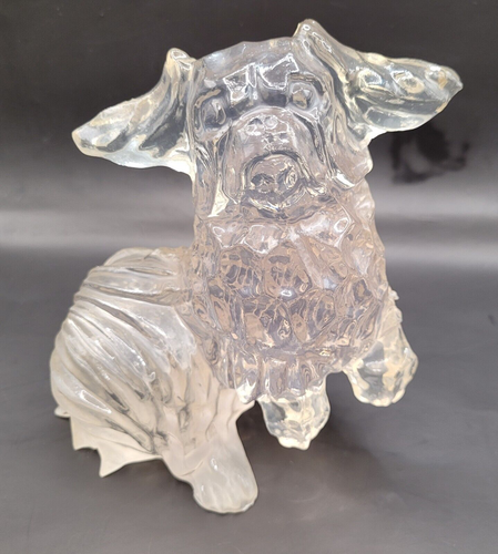 Dorothy Thorpe Clear Resin Pekingese Foo Dog Sculpture Figurine MCM 1960s Mexico - Picture 15 of 24