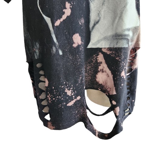 SELENA Quintanilla T-shirt Size M Vintage 90’s Custom Bleached Thrashed Tie Dye - Picture 4 of 16