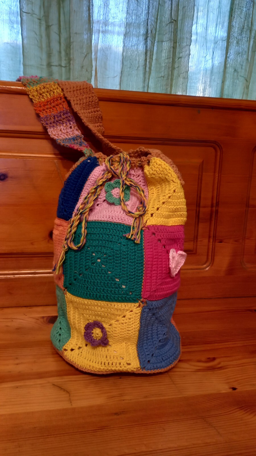 SAOLA borsa secchiello fatta a mano uncinetto