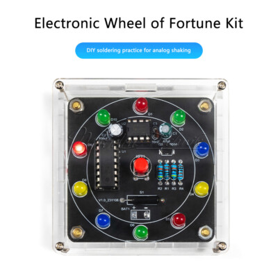 LED Electronic Lucky Rotary Kit NE555 CD4017 DIY Practical Soldering Practice