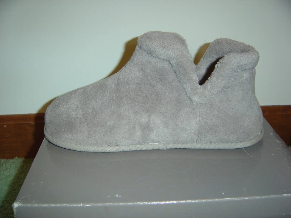 Daniel Verde Gris Vellón Sherpa Forrado Antideslizante Suela de Goma Zapatillas $15 Foto 4 de 4