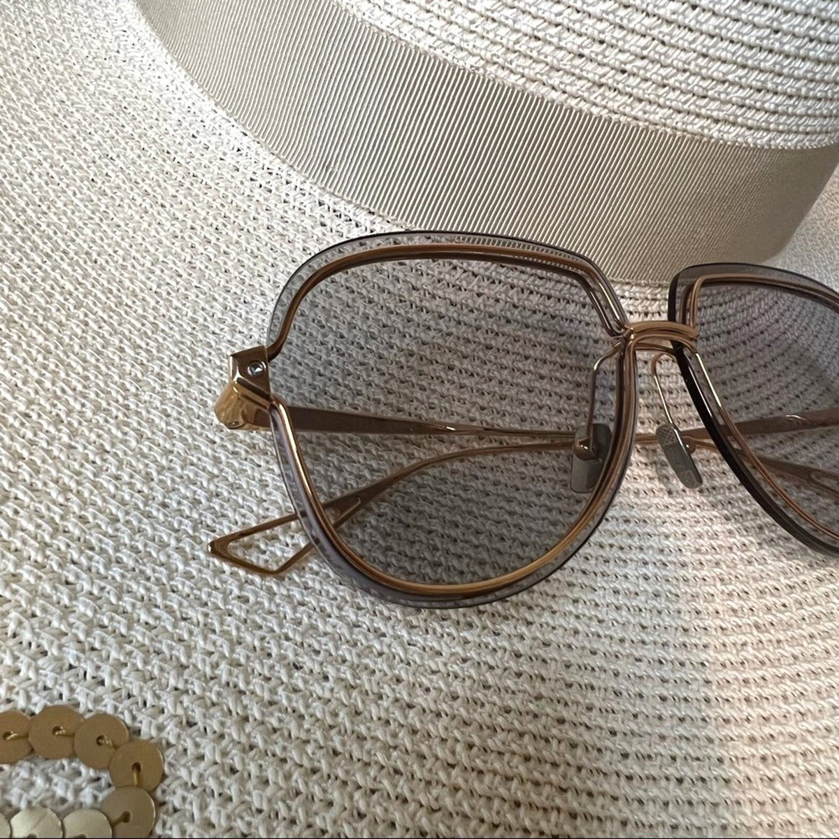 DITA Gold and Gray Nightbird Three Sunglasses DITA Gray & Gold Sunglasses “Night Bird Three” | eBay main image 3