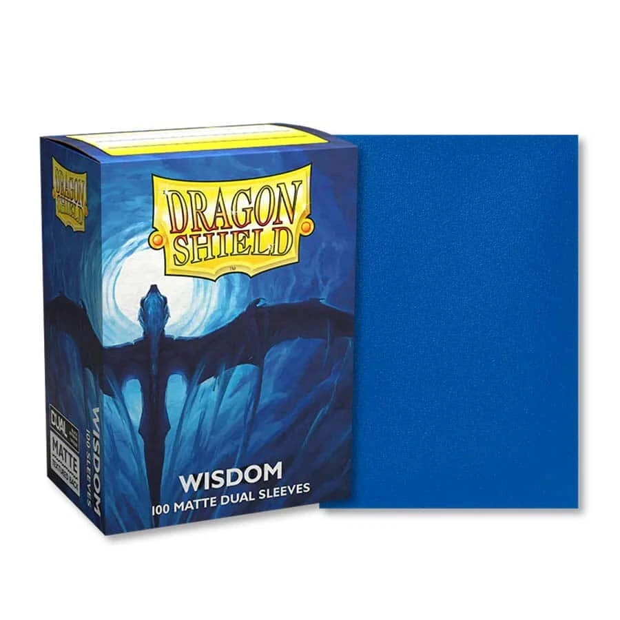 Dual Matte Wisdom Case Display Dragon Shield Standard Size Sleeves - 10 Packs