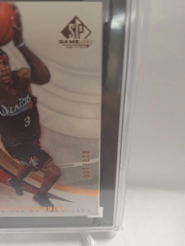 2005-06 SP Game Used Edition Bronze 13/100 Allen Iverson #73 HOF SGC 9.5 Mint + - Image 2 of 2