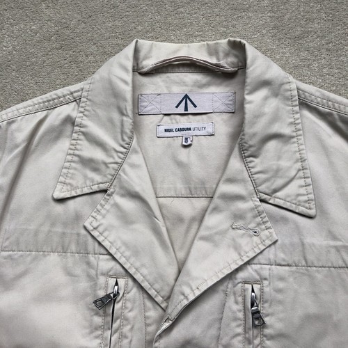 Nigel Cabourn Vintage Button Up Utility Jacket Light Beige Size M - Picture 3 of 24