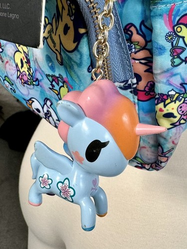 Tokidoki Light Blue Watercolor Paradise Mini Backpack- NWT - With Charm - Picture 6 of 15