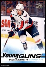 2019 Upper Deck #480 Beck Malenstyn Young Guns Capitals-Hockey RC 8 - NM/MT