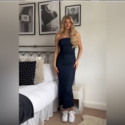 ROBE EN JEAN AJUSTÉE ZARA taille S longue sans bretelles